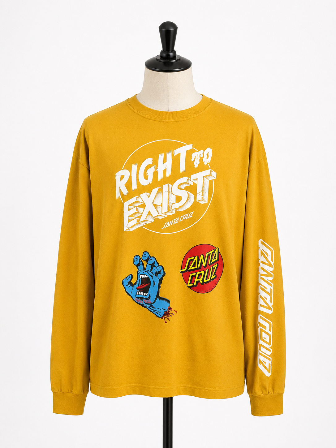 Santa Cruz Right To Exist Long Sleeve Tee – Mustard Yellow