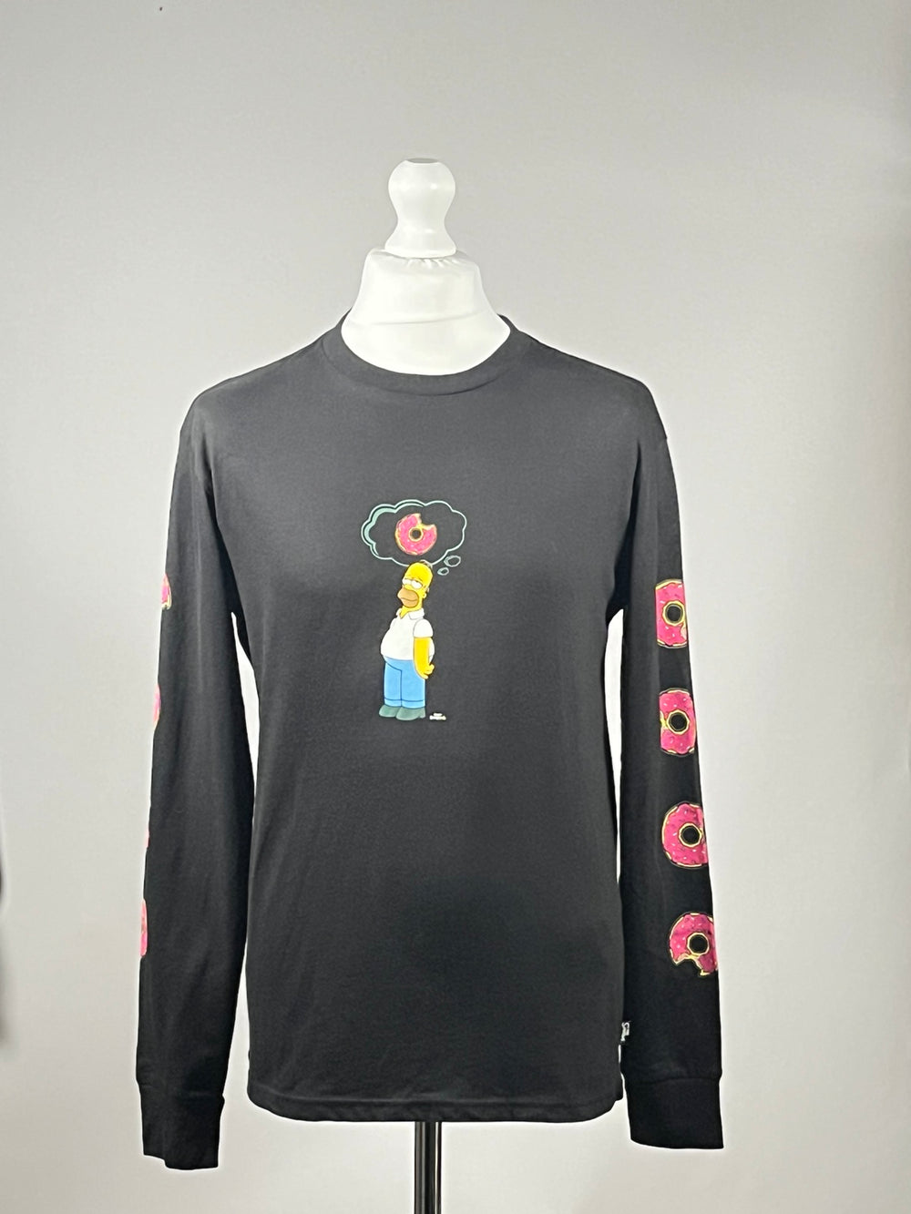 Billabong x The Simpsons Homer Donut Long Sleeve T-Shirt - Black - Size M