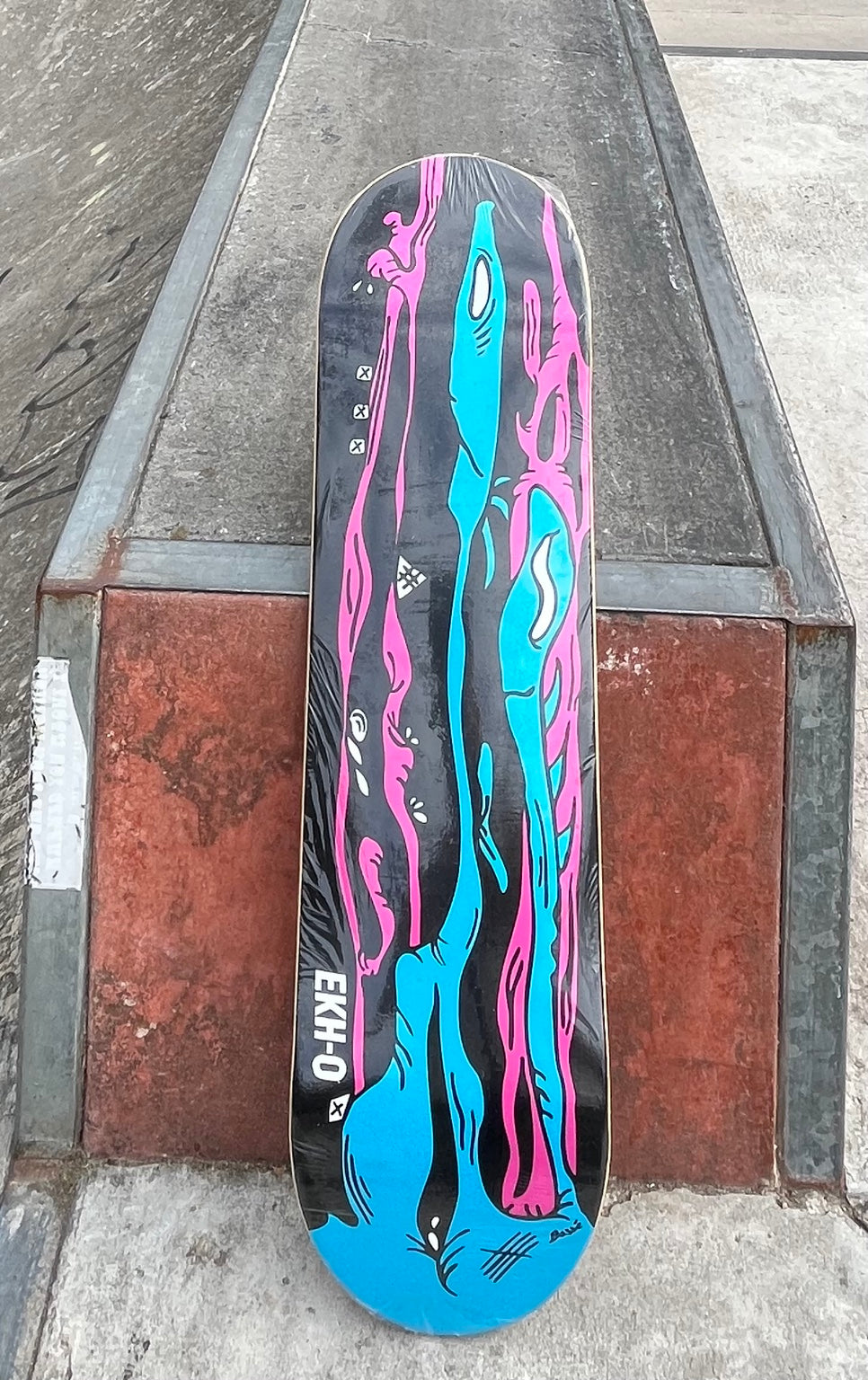 Stay in Line Dark Edition skateboard deck at the skatepark