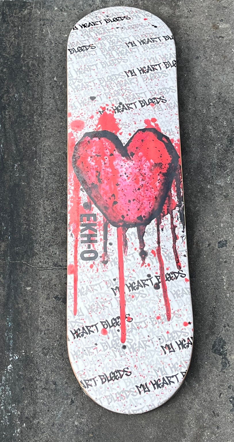 EKH-O My Heart Bleeds 8.25 inch skateboard deck