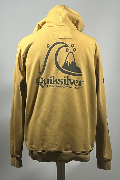 Quiksilver Mustard Logo Sleeve Print Hoodie