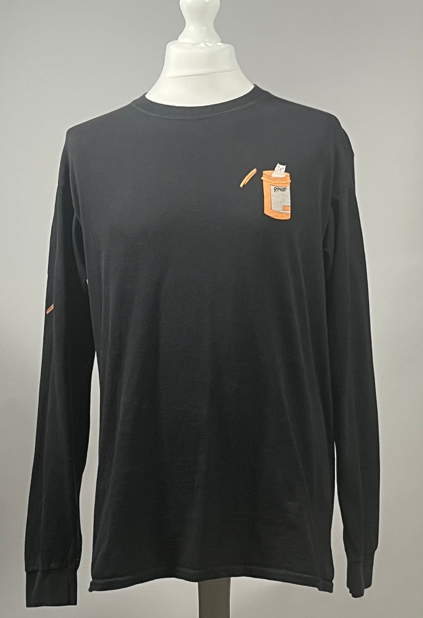 RipNDip Lord Nermal Pill Bottle Black Long Sleeve T-Shirt