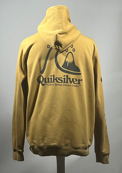 Quiksilver Mustard Logo Sleeve Print Hoodie