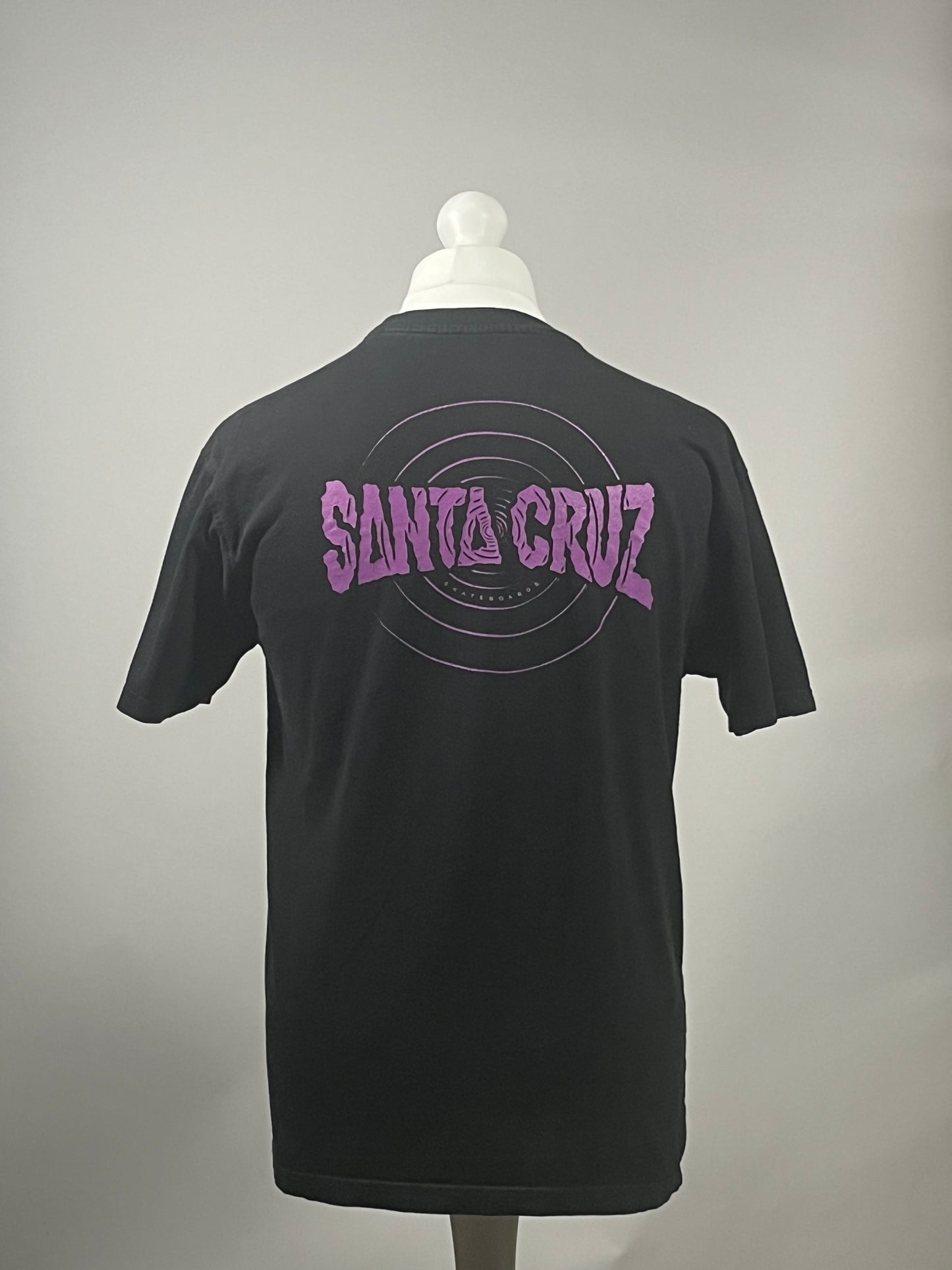 Santa Cruz Black Spiral Logo T-Shirt Purple Graphic