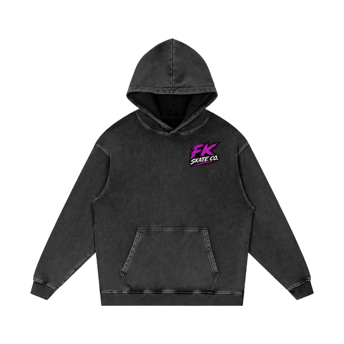 Snow Washed Loose Cotton Hoodie