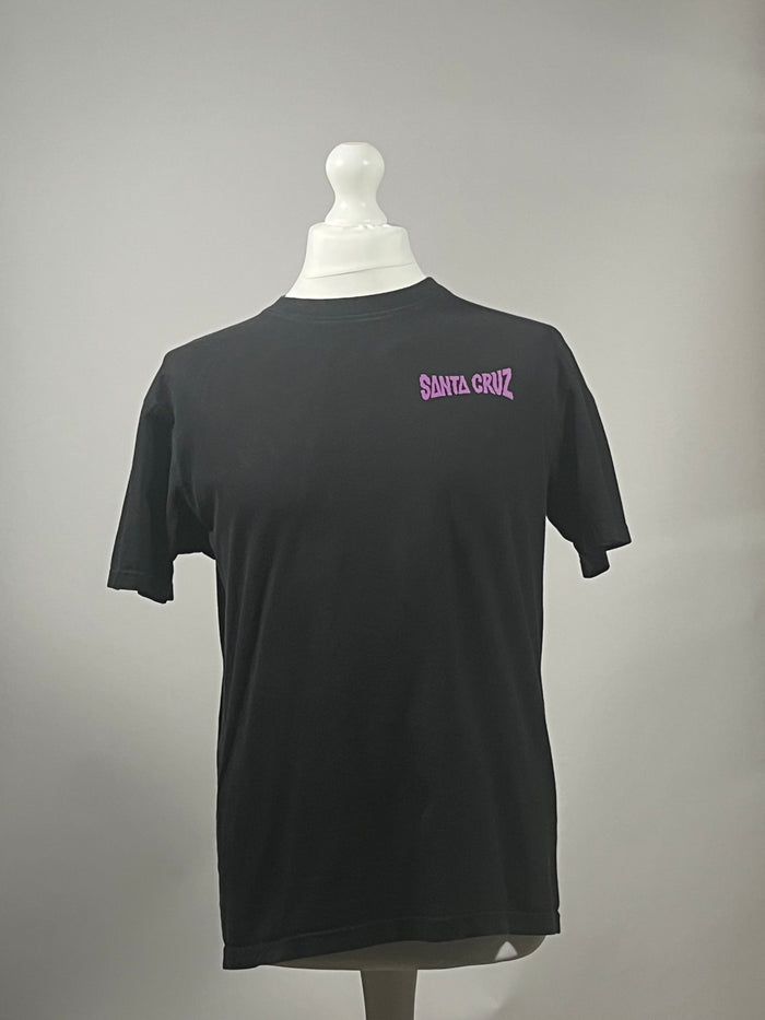 Santa Cruz Black Spiral Logo T-Shirt Purple Graphic