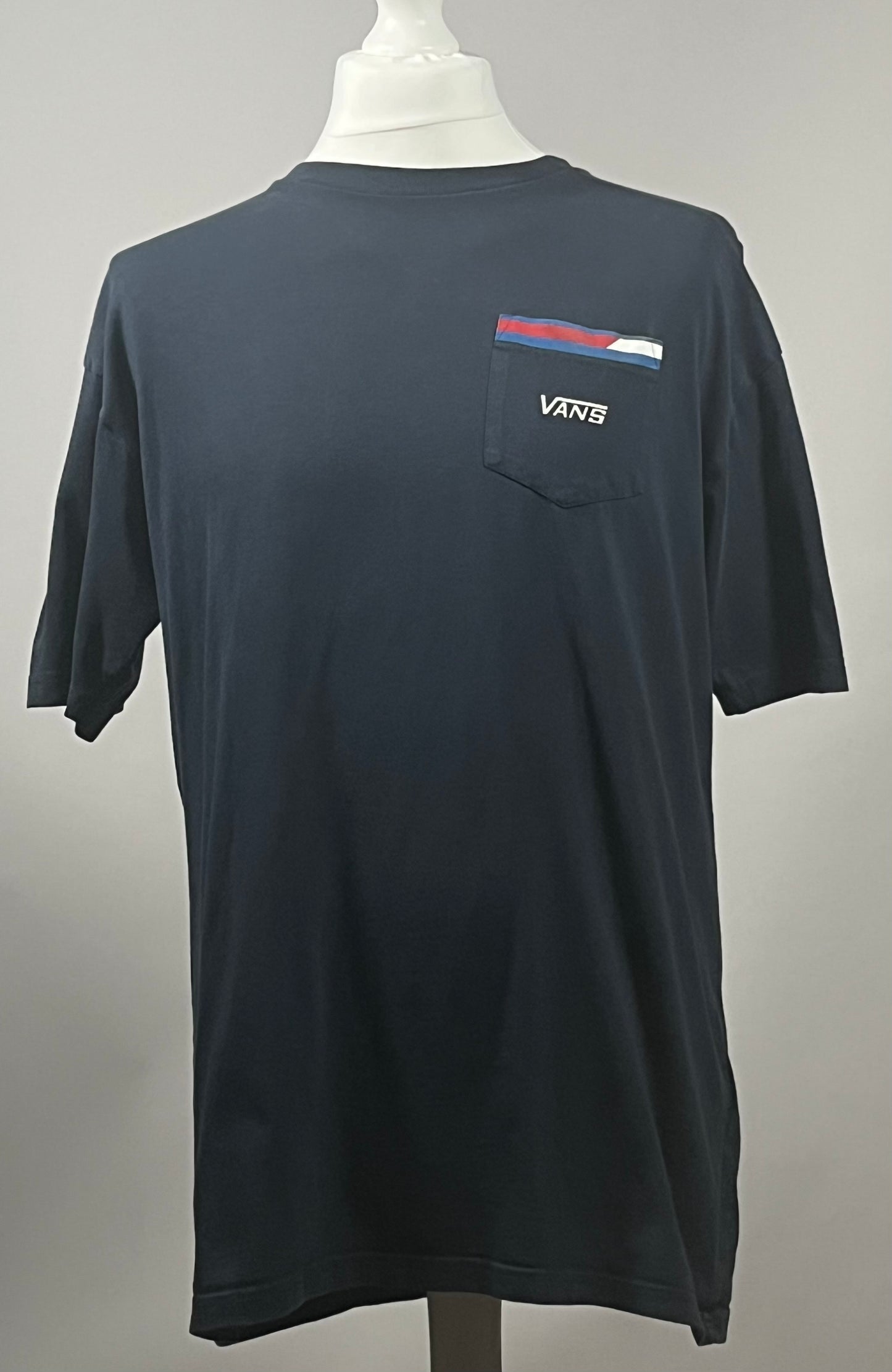Vans Navy Pocket T-Shirt With Stripe Detail