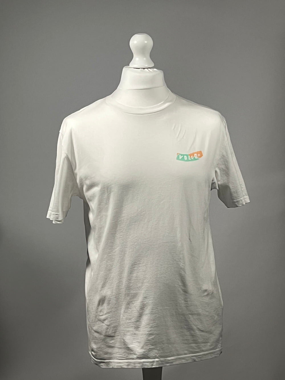 Volcom White Logo Back Print Skate T-Shirt