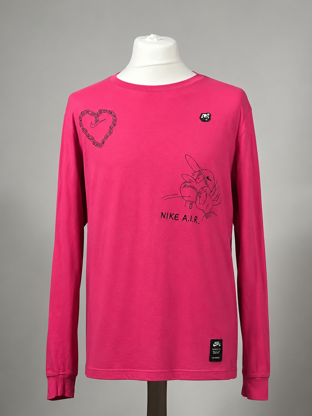 Nike A.I.R. Graphic Long Sleeve T-Shirt - Hyper Pink - Size L