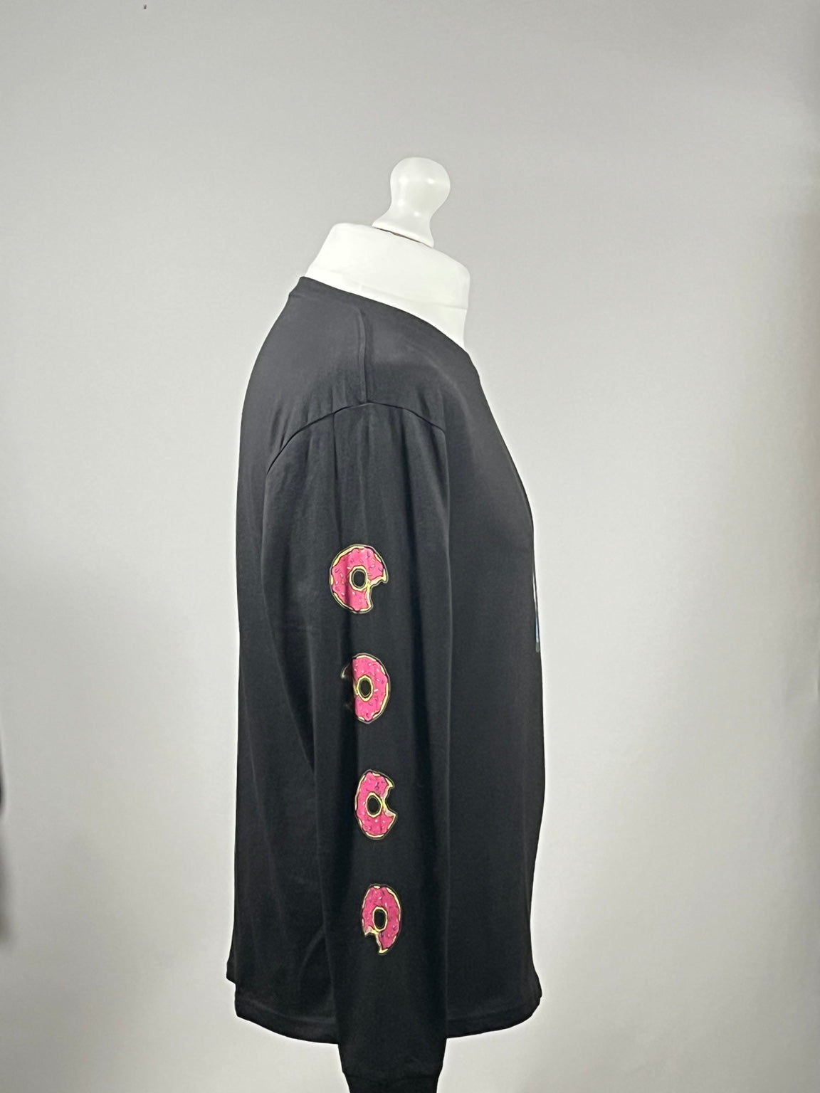 Billabong x The Simpsons Homer Donut Long Sleeve T-Shirt - Black - Size M